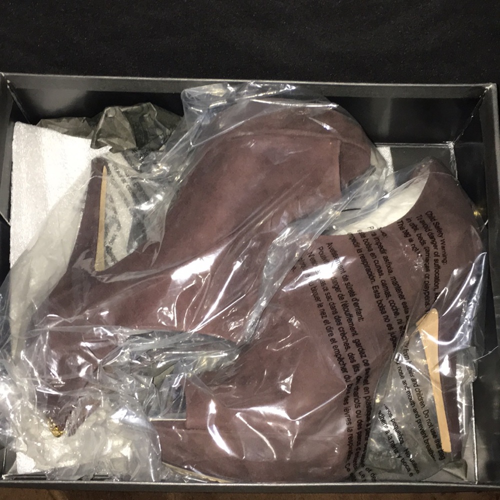 Vince Camuto open toe booties NWT
